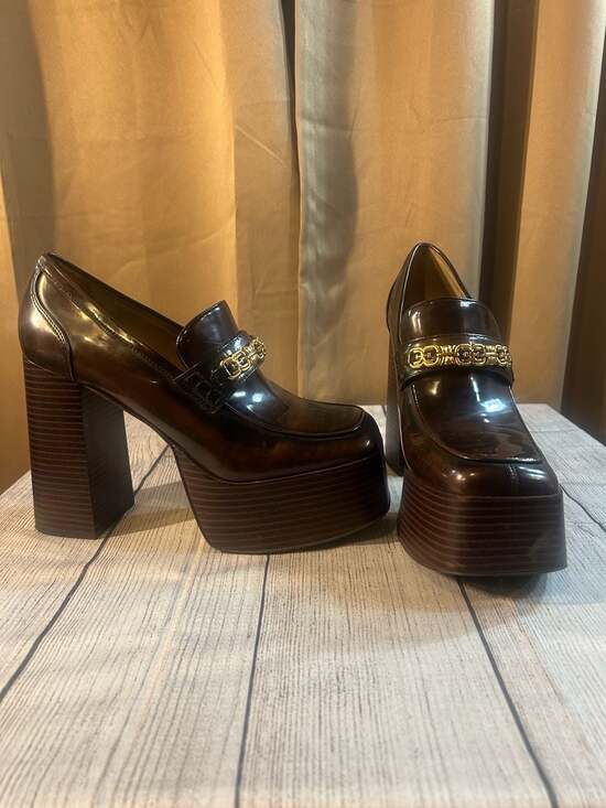 Sam Edelman Shoes - Sam Edelman Rowe Platform Loafer Heels in Dark Brown